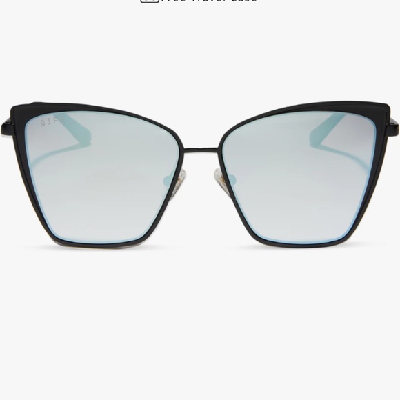 DIFF Eyewear Becky Cat Eye Sunglasses – Black Grey Gradient, Oversized Frames main image 5